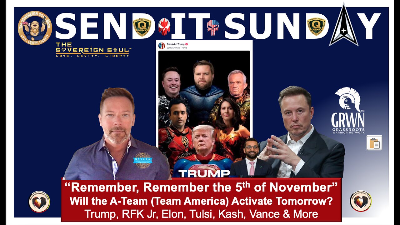 ⚡️SEND IT SUNDAY⚡️45-47 Trump Team America RFK Jr, Elon & More a Force Multiplier. Go Live Tomorrow?