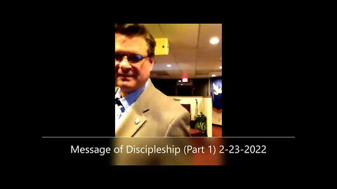 Message of Discipleship (Part 1)