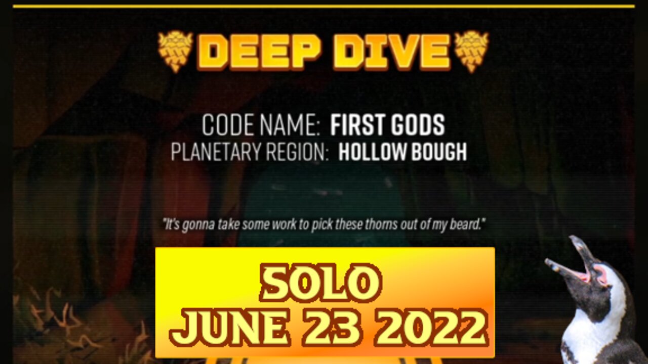Deep Rock Galactic Deep Dive - June 23 2022 - First Gods