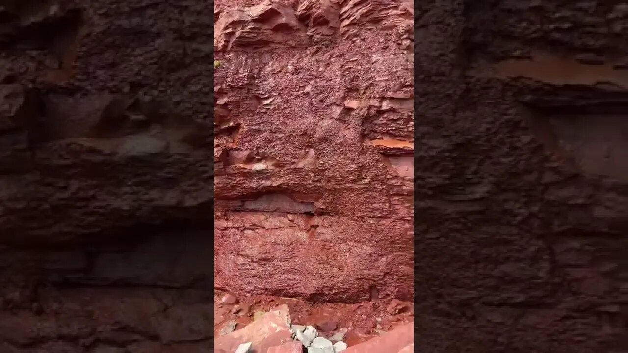 Water coming out of a cliff