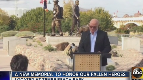 Tempe unveils memorial in honor of firefighters, officers, canines