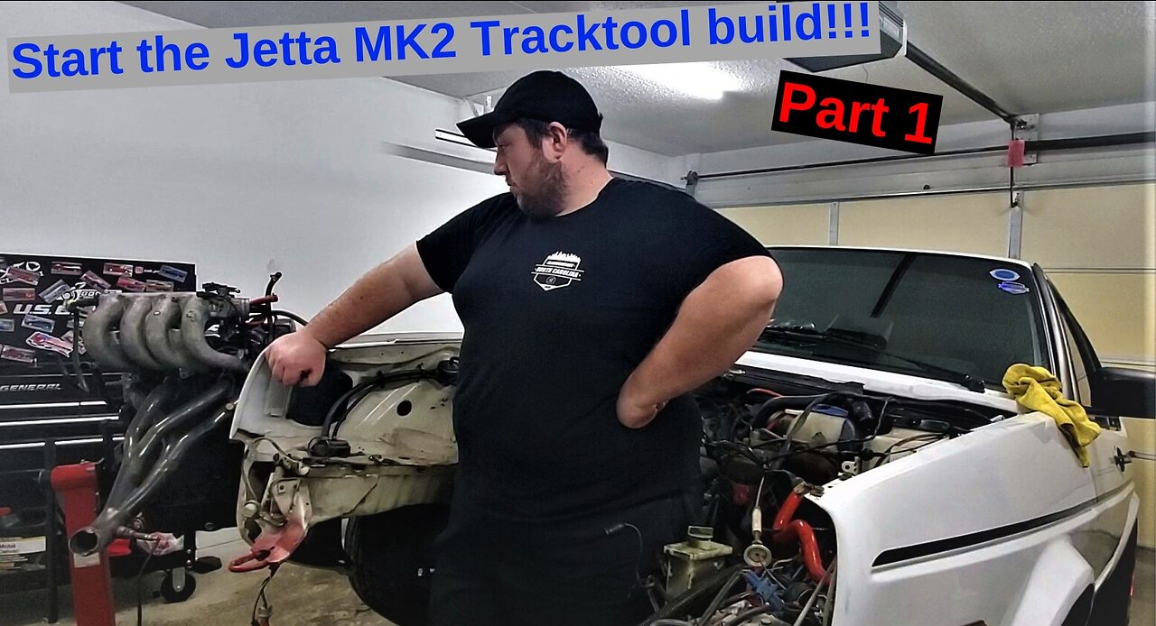 VW Jetta MK2 Tracktool Build DIY start, pulled the engine out of the car