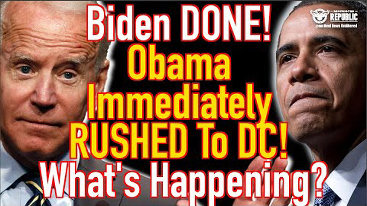 Biden DONE! Obama Immediately Rushed To DC! What’s Happening?