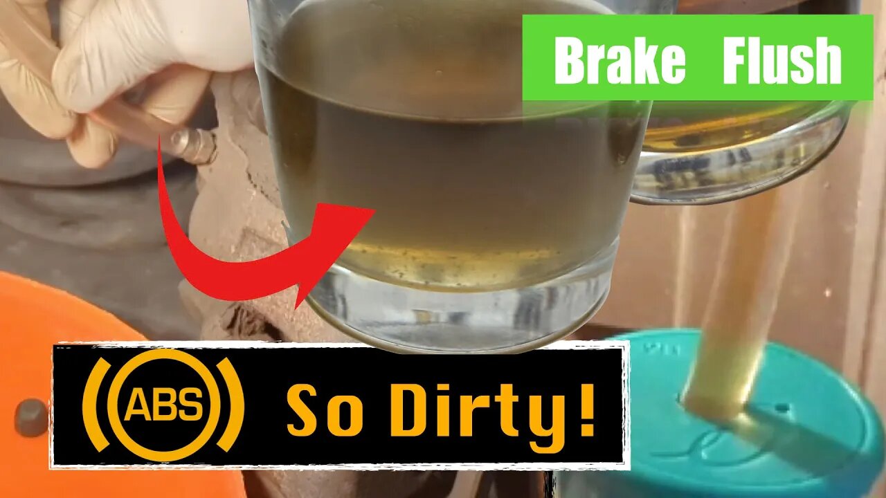 COMPLETE brake flush w/ ABS bleeding. How dirty the fluid! - Honda