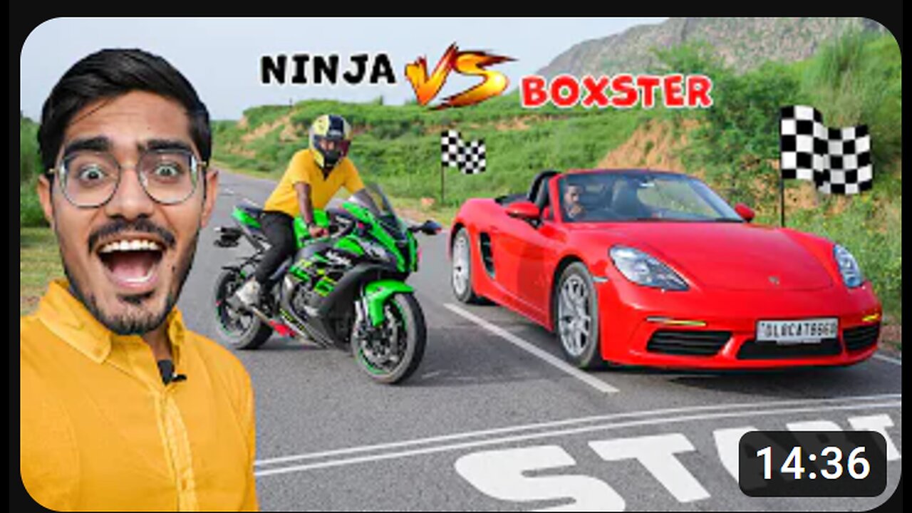 drag race // car vs bike // bokter vs ninja