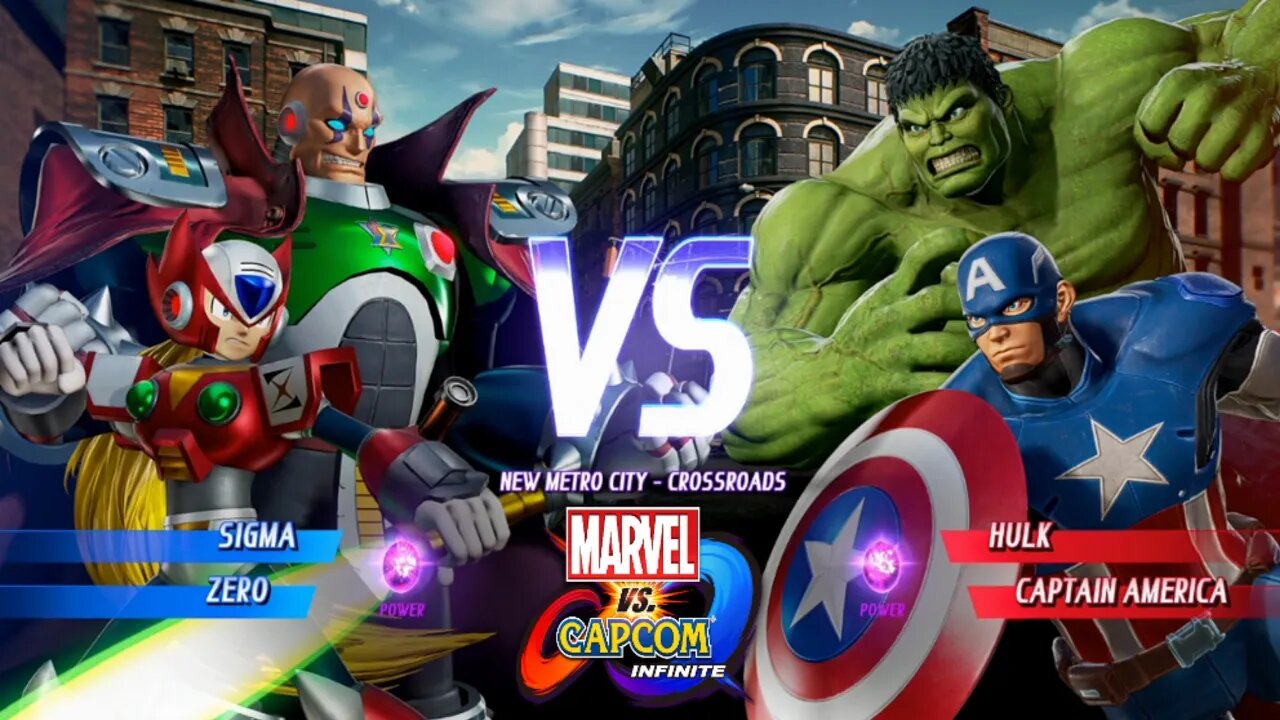 Sigama & Zero VS Hulk & Captain America Marvel vs Capcom Infinite