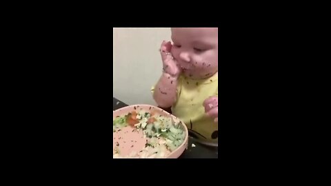 Funny Baby Loves Eating Food - Top Funny Babies - Baby Cute Funny Moments