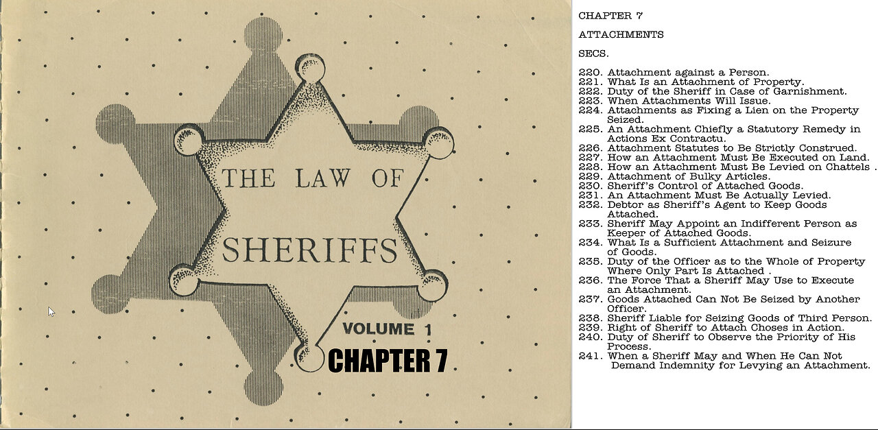 The Law of Sheriffs Chapter 7