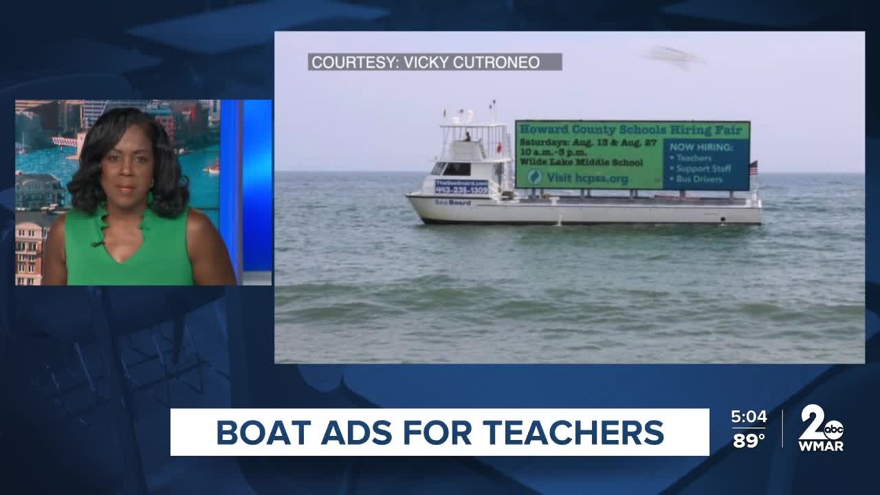 Maryland school districts promoting job openings with seaside ads