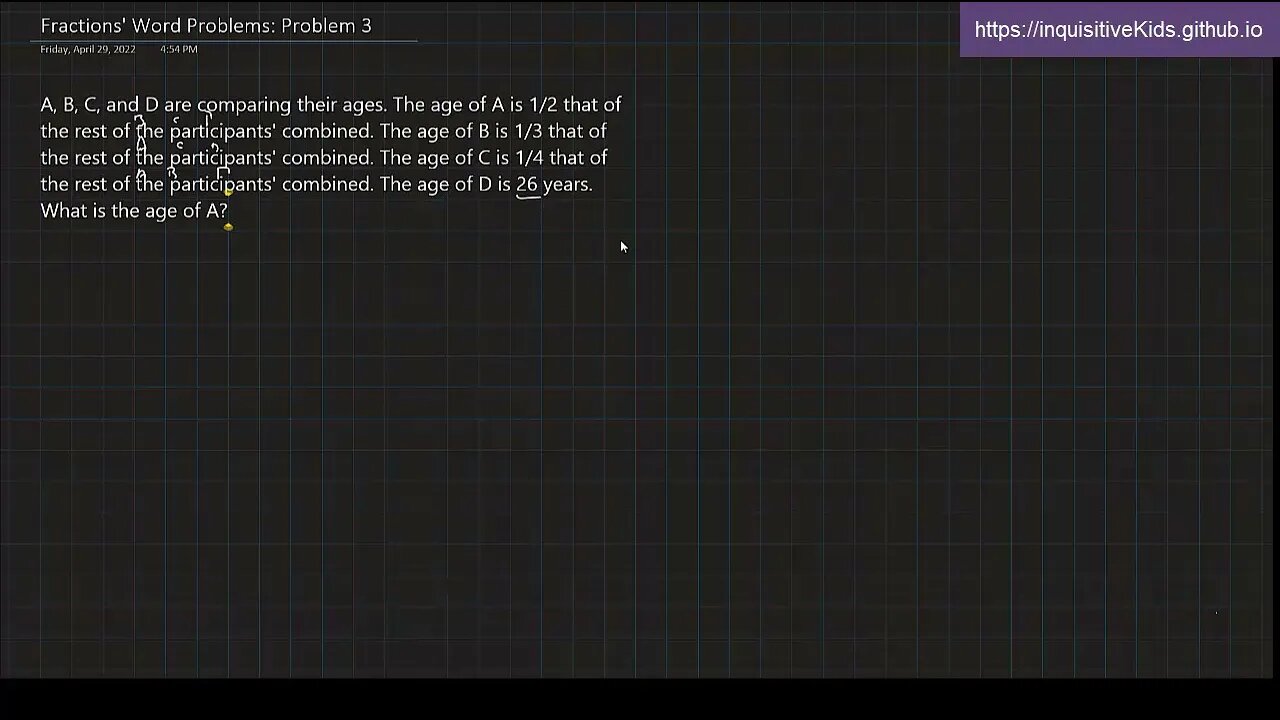 Fractions Word Problems: Problem 3