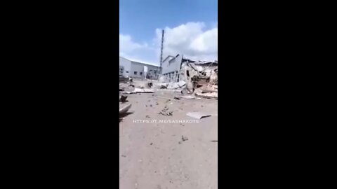 Result of attacks on Ukrainian forces at a former feed mill near Slavyansk