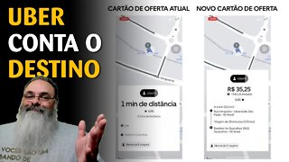 Uber decide contar o destino ao motorista antes de aceitar a corrida