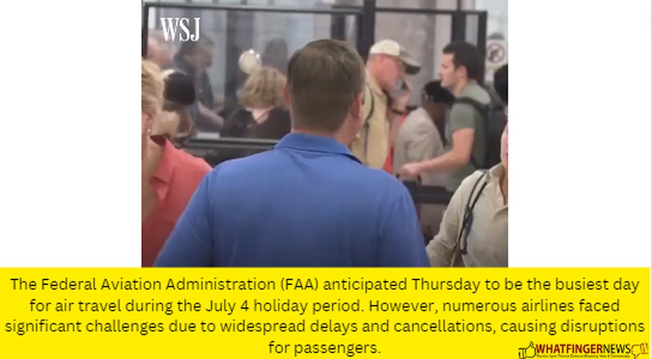 The Federal Aviation Administration (FAA) anticipated Thursday to be the busiest day for air travel
