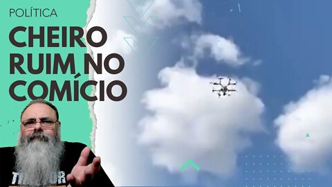 COMÍCIO de LULA e KALIL em UBERLÂNDIA tem DRONE jogando substância MALCHEIROSA na PLATÉIA