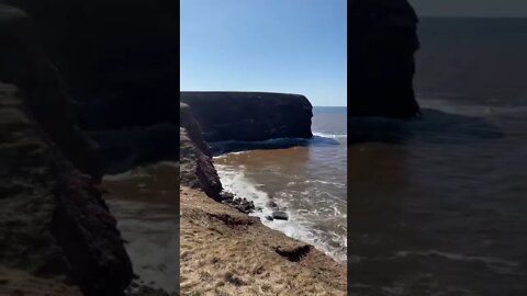 Cliffs on an island