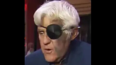 Jay Leno saying he fell down a hill when he looks like he got beat up