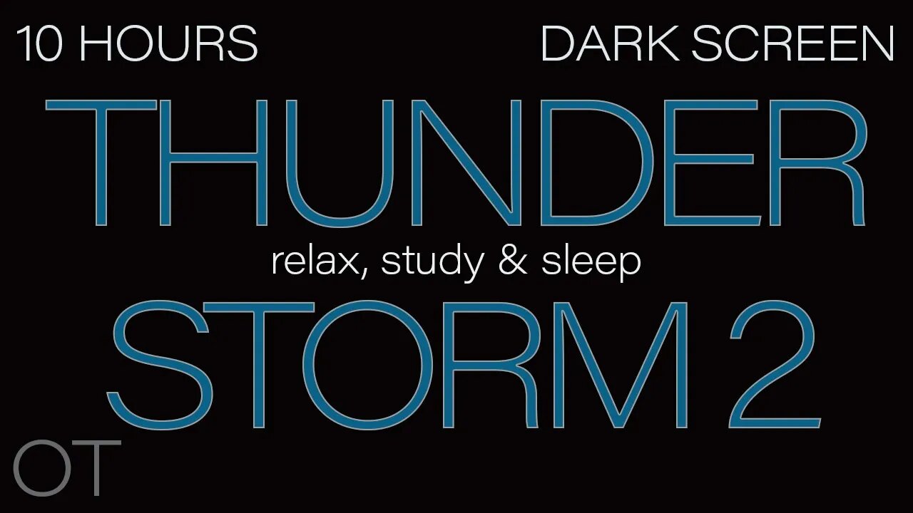 FALL ASLEEP FAST | Rain & Thunder Sounds for Insomnia Symptoms & Sleeping Disorders | Dark Screen