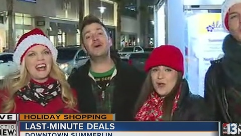 Local shoppers scramble for last-minute deals
