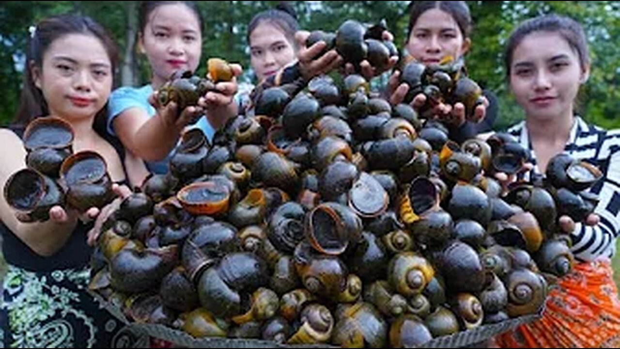 Snail stir-fry with chili cook recipe in my family - Amazing video