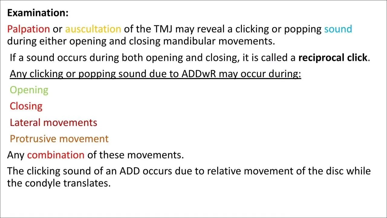 Oral medicine L6 Part2 (Temporomandibular Joint “TMJ”)