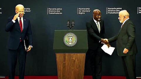Brazil's President Lula visibly upset as Joe Biden forgets to shake his hand and walks off stage?