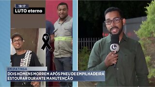 Em Ipatinga: Dois homens morrem após pneu de empilhadeira estourar durante a manutenção