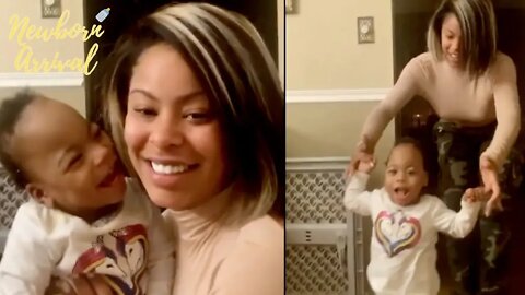 Alexis Skyy Daughter Alaiya Tries To Walk On Her Own!