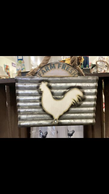 DOLLAR TREE DIY ROOSTER FARM FRESH SIGN