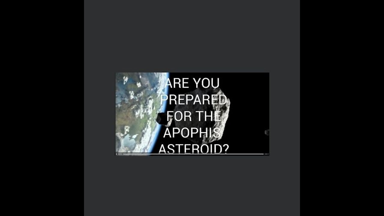 Are You Prepared For The Apophis Asteroid