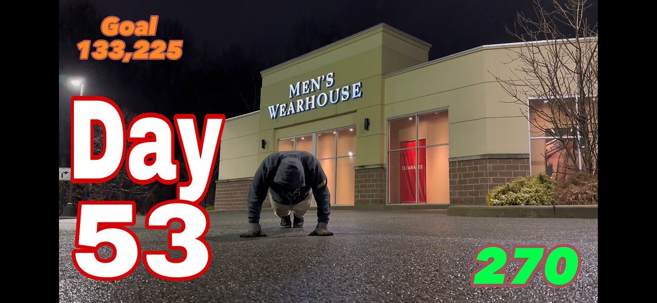 February 22nd. 133,225 Push Ups challenge (Day 53)