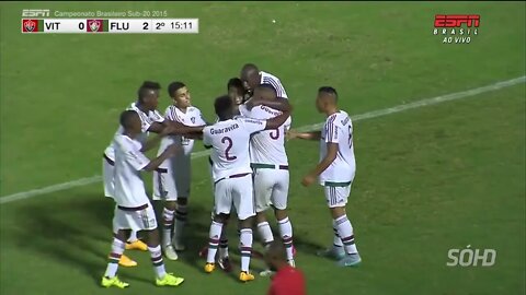 Os Gols do Jogo Vitória 0 x 3 Fluminense Brasileirão Sub 20 02 09 2015