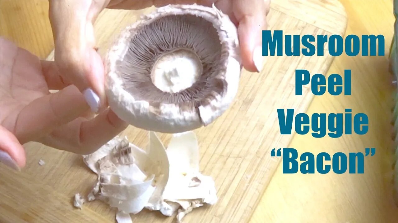 Trick taste buds: Mock ‘Bacon’ Using Raw Mushroom Peels. Food Idea to Transition to Vegetarianism.