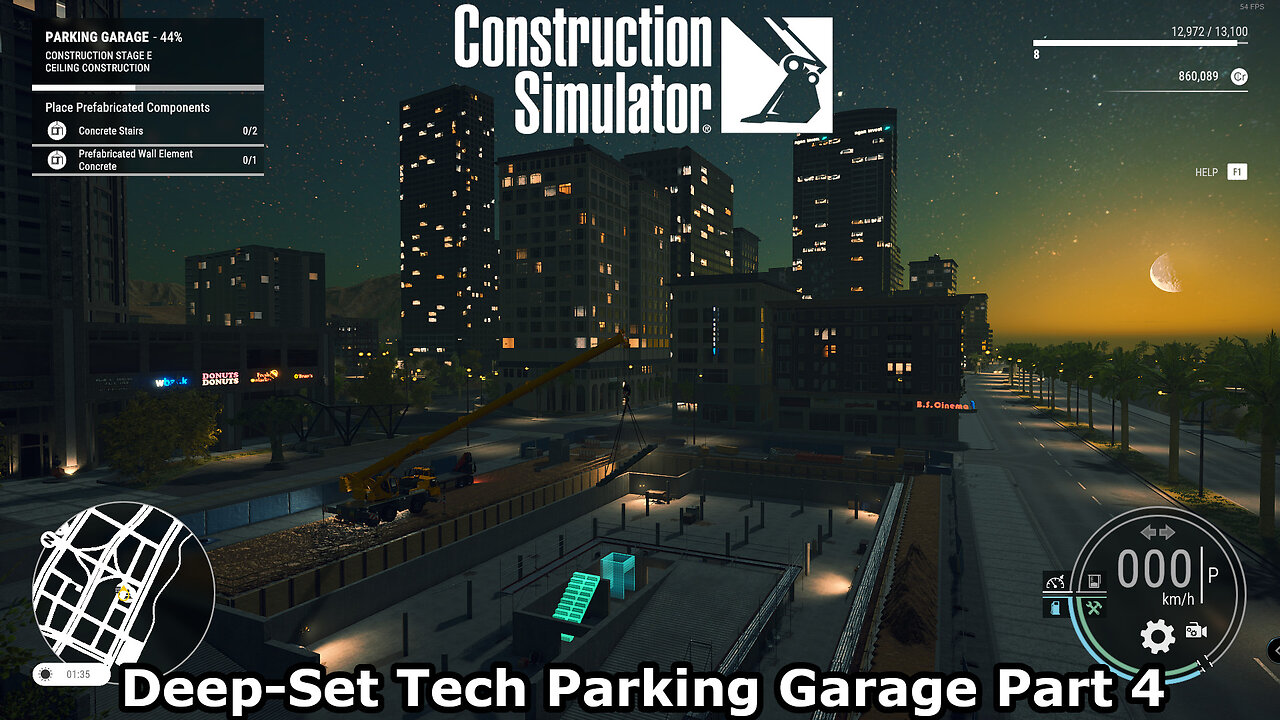 Deep-Set Tech Parking Garage Part 4 | Construction Simulator Gameplay | Part 12