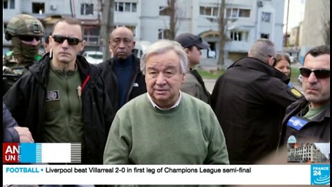 UN secreatry general antonio guterres visits destroyed ukrainian town News24 second