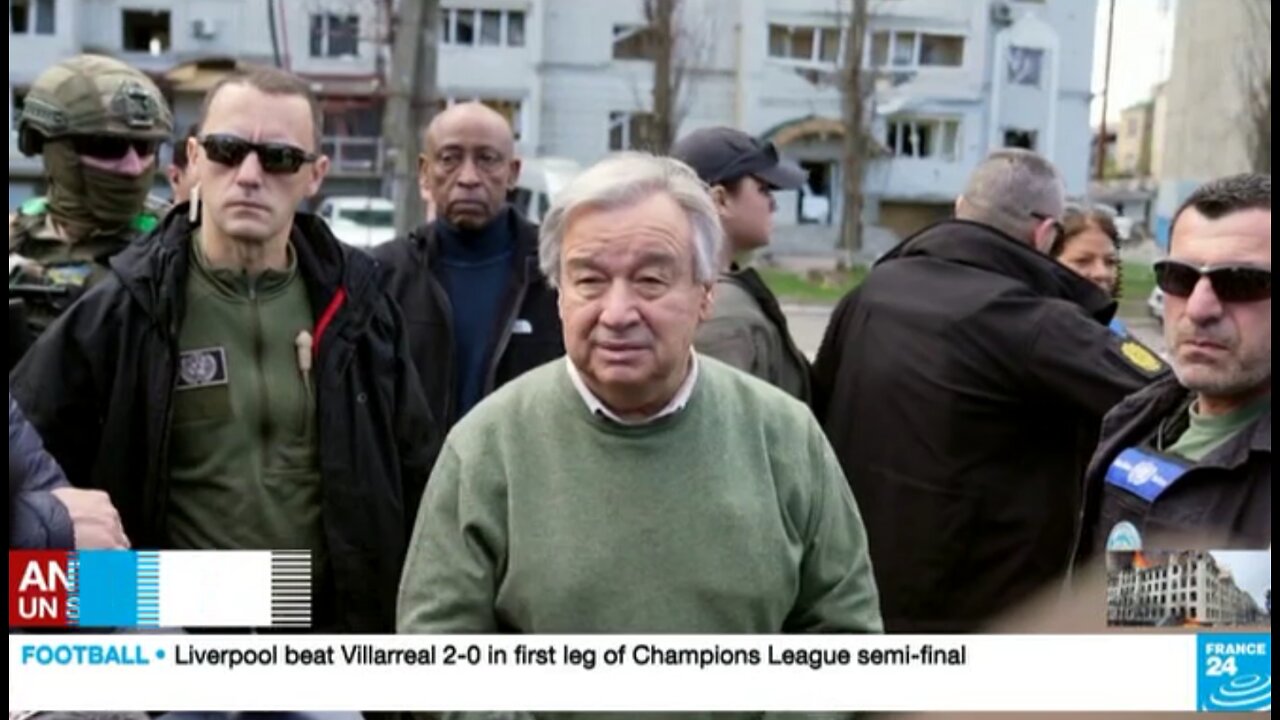 UN secreatry general antonio guterres visits destroyed ukrainian town News24 second