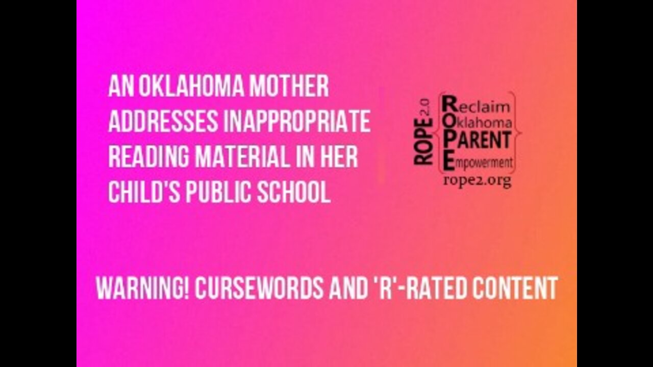 An Edmond, Oklahoma Mom Addresses Inappropriate 9th Grade Reading Books