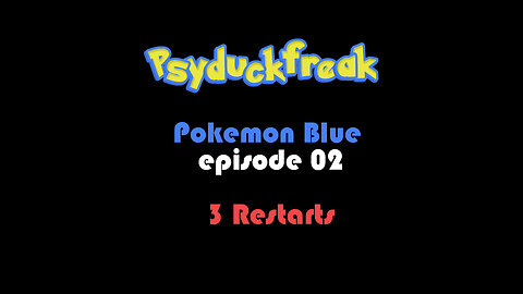 Pokemon Blue Emulated play though EPISODE 2