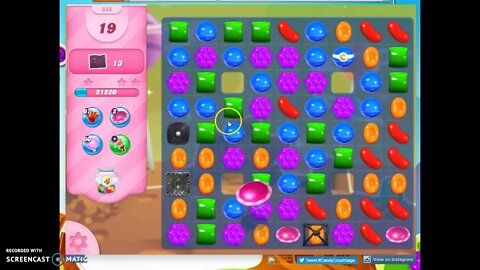 Candy Crush Level 848 Audio Talkthrough, 1 Star 0 Boosters