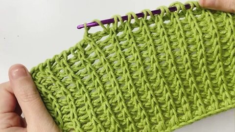 🧶Super Easy Tunisian Crochet Baby Blanket For Beginners