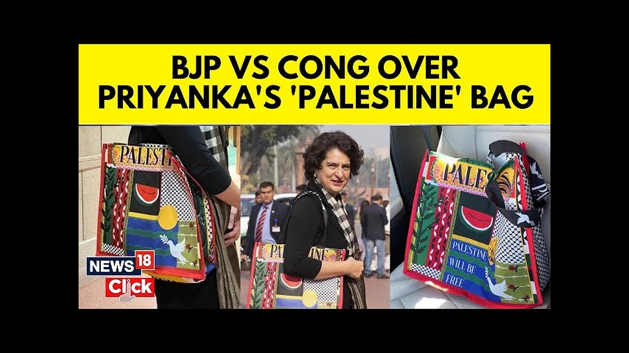 'Cong Is New Muslim League': BJP Reacts To Priyanka Gandhi's 'Palestine' Bag In Parliament | N18V