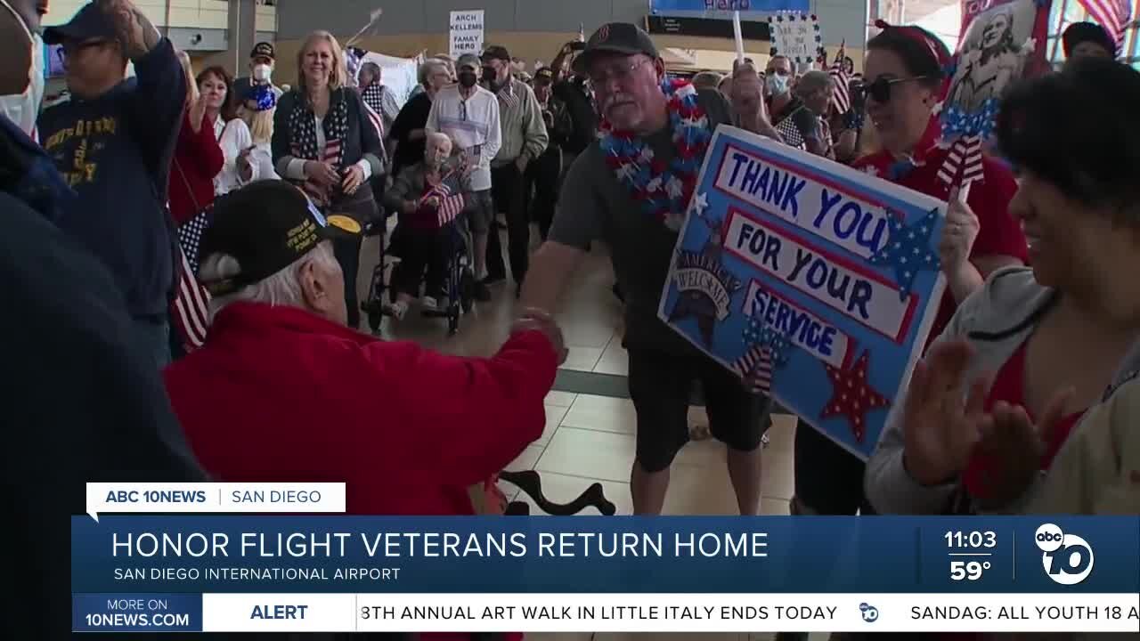 Honor Flight veterans return home