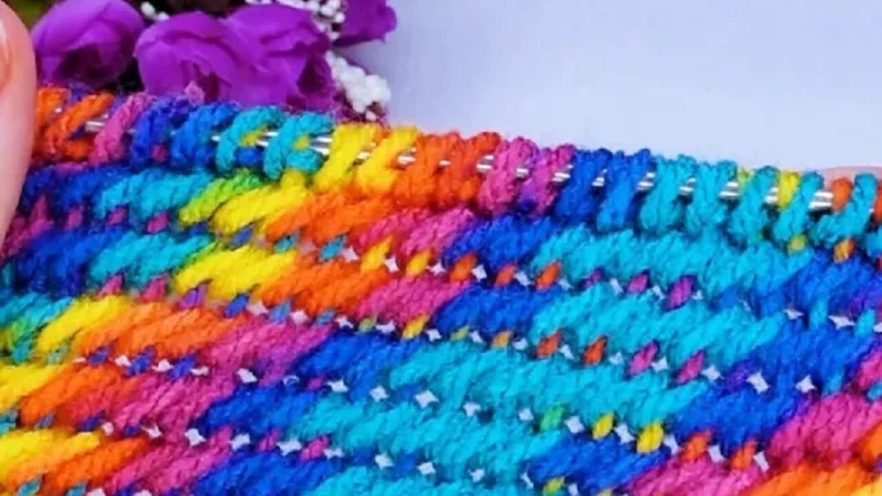 How to knit simple spiral stitch tutorial for beginners