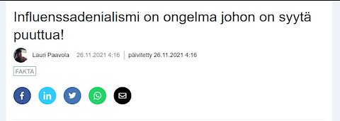Oletko kenties influenssadenialisti?