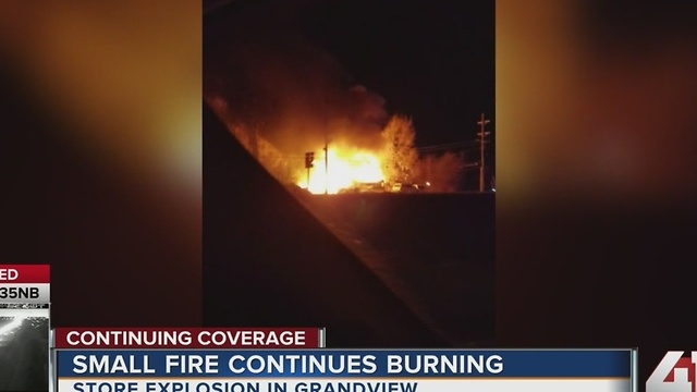 Explosion, fire seen from highway in Grandview
