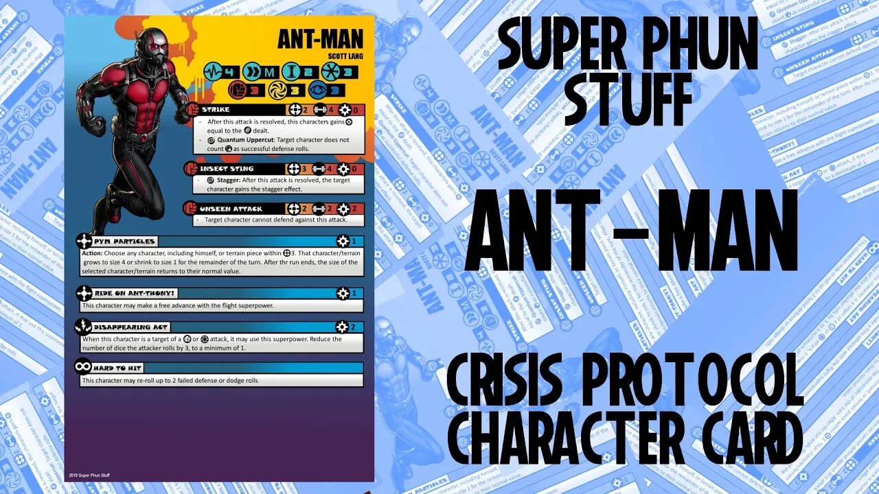 Ant-Man - Custom Marvel Crisis Protocol Rules