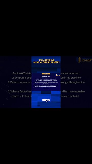 Can a juvenile make a citizen's arrest?