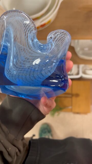 Found rare glass at the thrift store #resellercommunity #thriftfinds