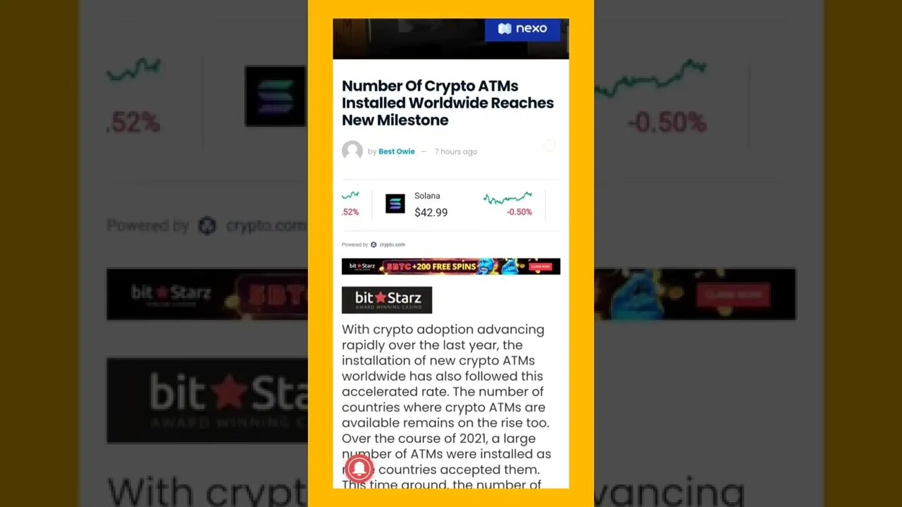 Crypto ATMs Installed Worldwide Reach New Milestone #cryptomash @BitBoyCrypto @AltcoinDaily