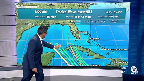 Fiona heads toward Bermuda; Invest 98-L has 35 mph winds