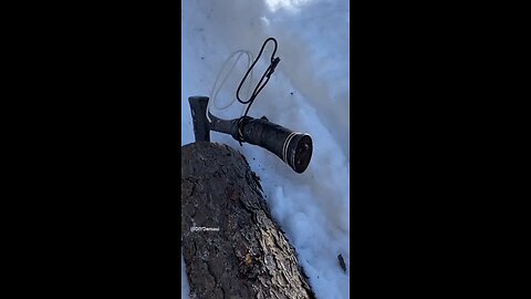 Think that’ll work? #hatchetcam #logcabinbuild #logcabin #offgrid